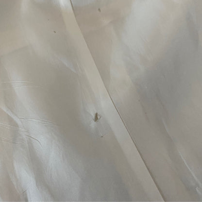 Vintage Creamy White Lightweight 60s Mod Coat with Rounded Collar . Approx UK size 10-12