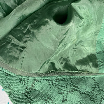 60s style mint green vintage lace coat/ dress. Approx UK size 10-12