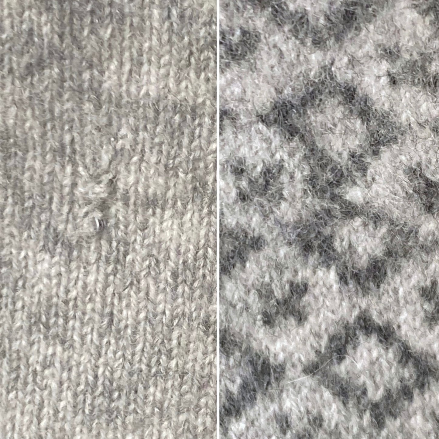 Soft Grey Marl Vintage Wool V Neck Jumper,  Approx UK size 12-16 ( w) sml to med (m)