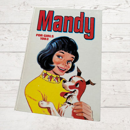 Mandy for Girls 1983 annual On a white background