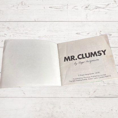 Mr. Clumsy by Roger Hargreaves. Original 1970s The Mr Men series. 1978 edition