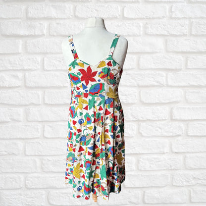 50s Pin-Up Style Seaside Print Vintage Sundress .Approx UK size 14-16