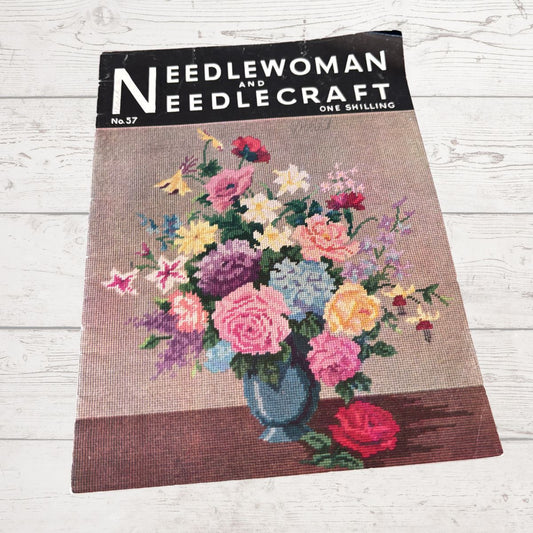 Needlewoman and Needlecraft 1954 magazine On a white surface 