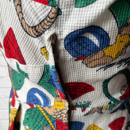 50s Pin-Up Style Seaside Print Vintage Sundress .Approx UK size 14-16