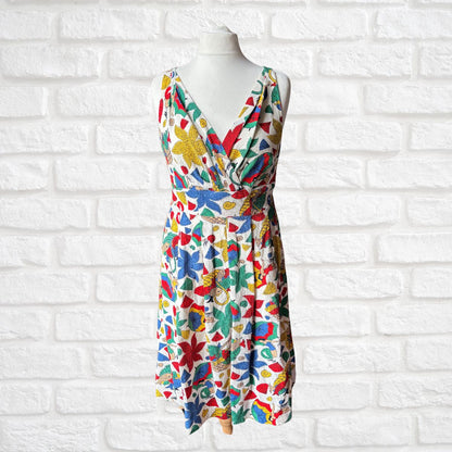 50s Pin-Up Style Seaside Print Vintage Sundress .Approx UK size 14-16