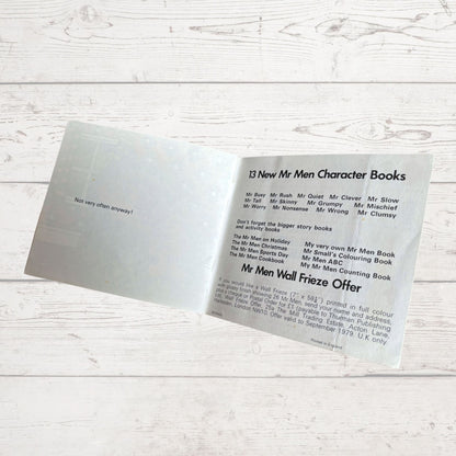 Original 1970s Mr Men Book, Mr Jelly by Roger Hargreaves. 1976. Great gift idea