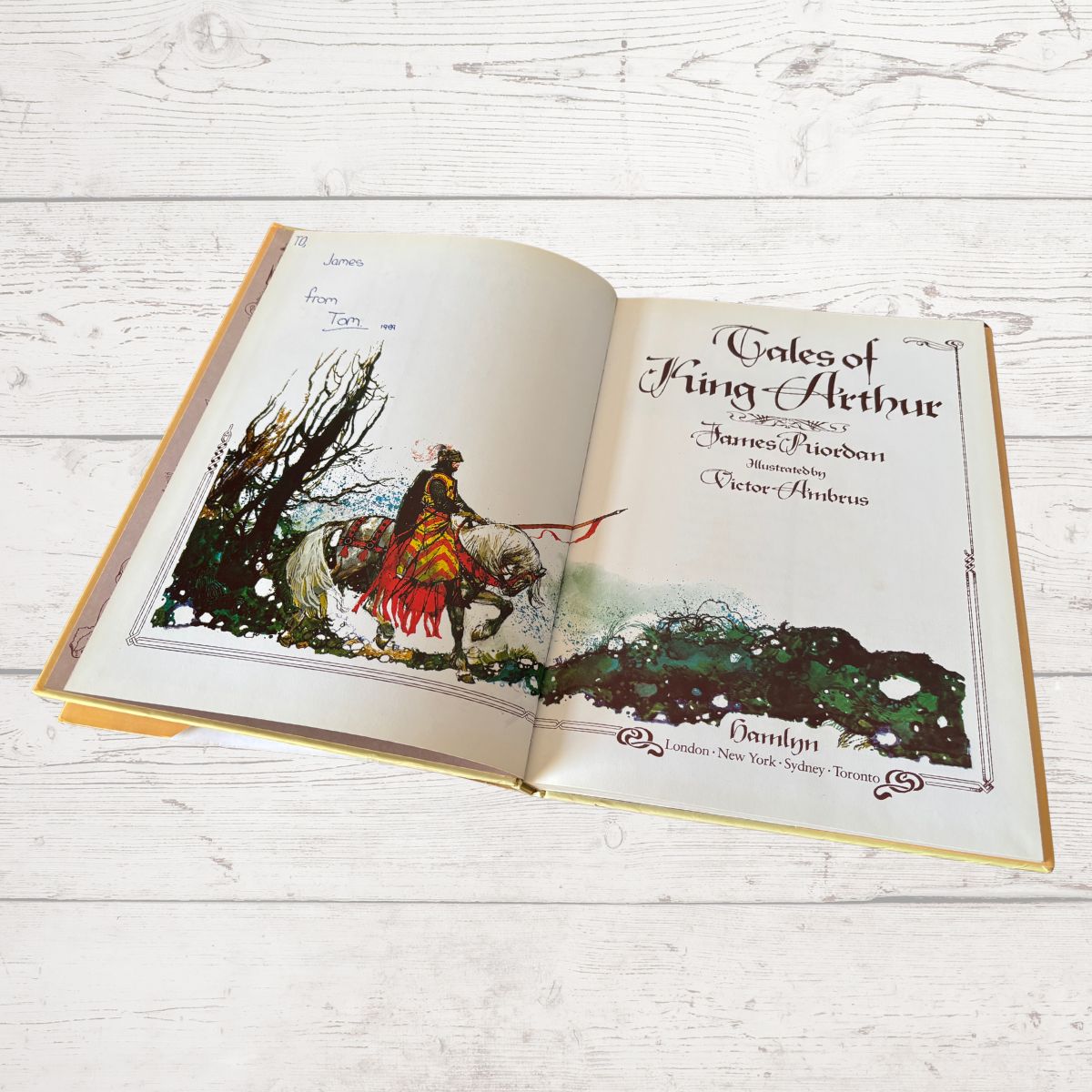 Arthur. Vintage book by James Riordan On a white background 