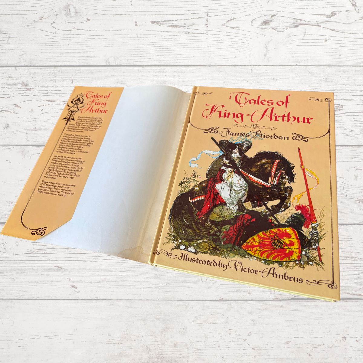 Tales of King Arthur hardback vintage book With dust jacket on a white background 