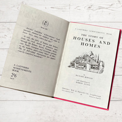 Vintage 1970s Ladybird Achievement’s Book. The Story of Houses and Homes. Series 601. Great Gift Idea