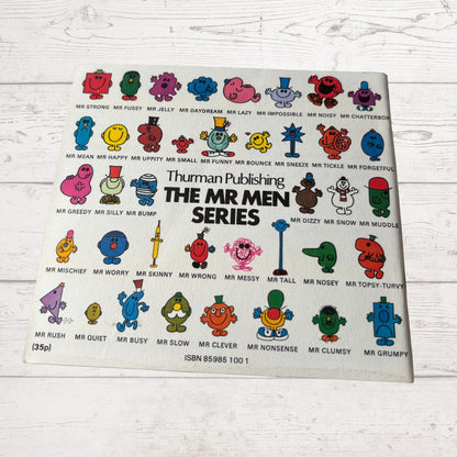 Book cover of 'The Mr Men Series' with colorful characters on a white background