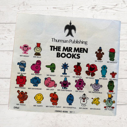 The back Mr men cover with pictures of all mr men 