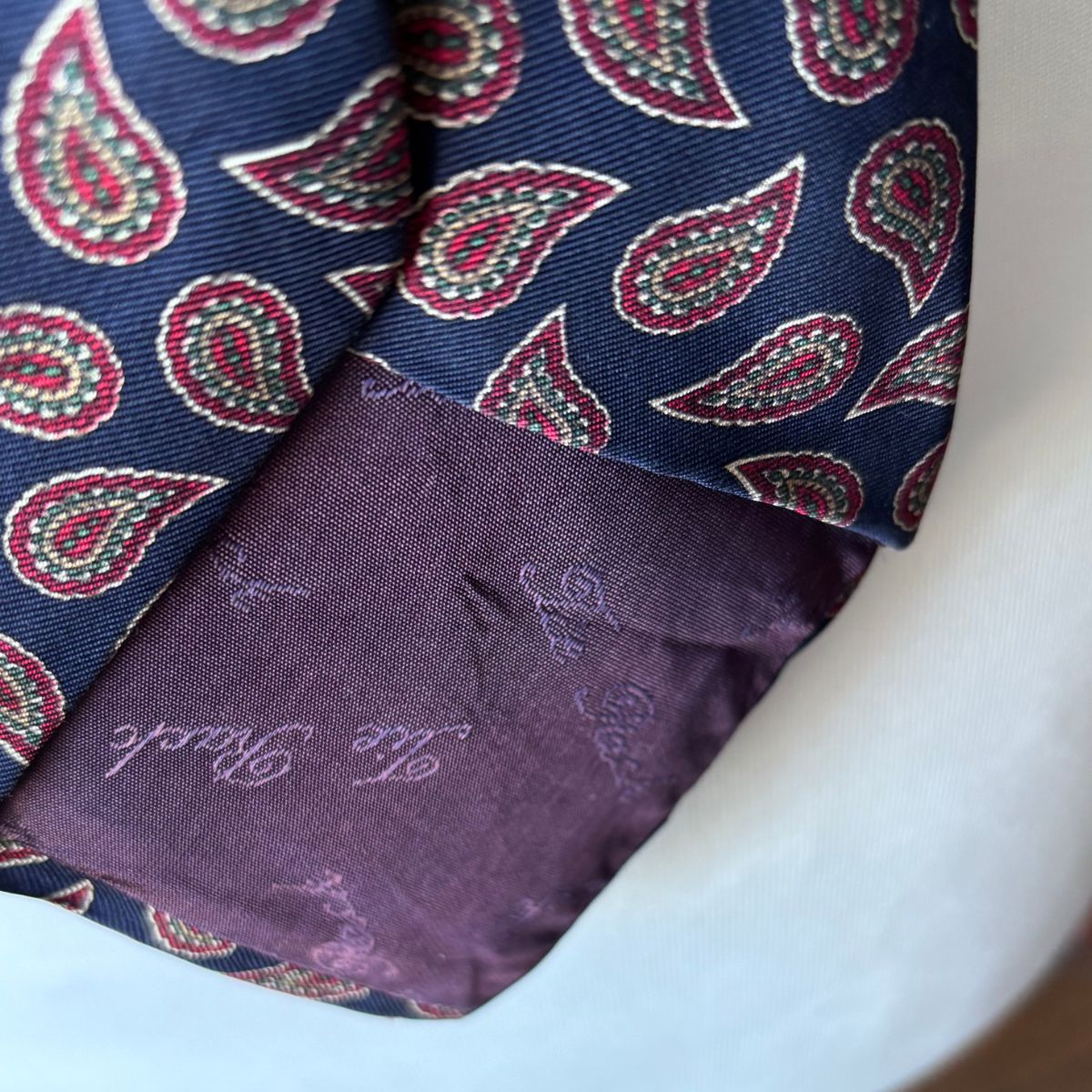 Tie rack branded lining 