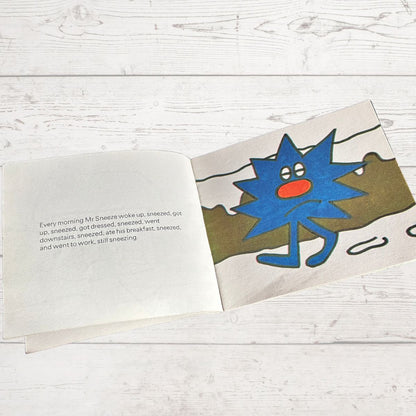 Mr. Sneeze by Roger Hargreaves. Original 1970s The Mr Men series.1971 edition