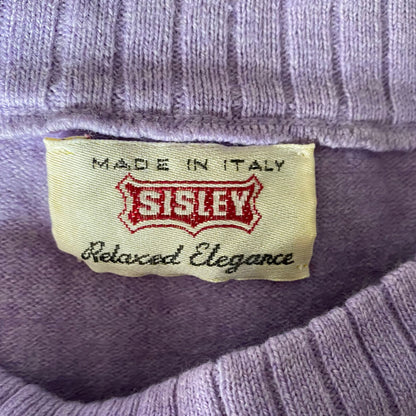 Y2K super soft,  lilac vintage Sisley jumper . Approx UK size 18-22