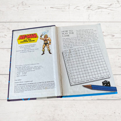 He - Man and The Memory Stone Masters of the Universe. Adventure Game Vintage ladybird book. Great gift idea