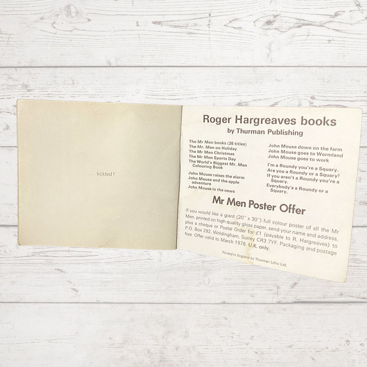 Text on mr tickle last page  