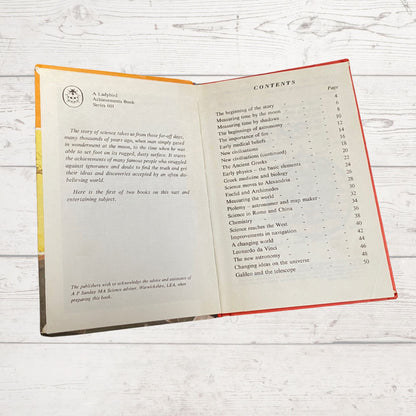 Vintage 1970s ladybird book, The Story of Science. Book 1, Series 601