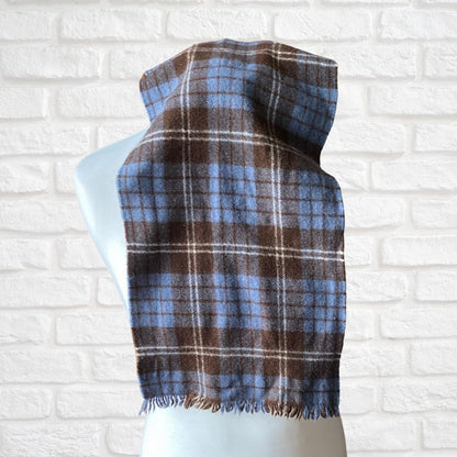 Vintage Tartan 60s mod style Duggie Wool Scarf with Fringing. Great gift idea