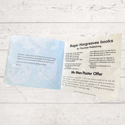 Text on last page of Mr Happy 