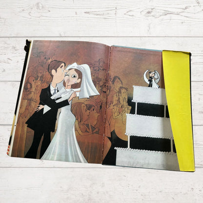 Vintage Diana Annual 1975 / back inside cover on a white wood background 