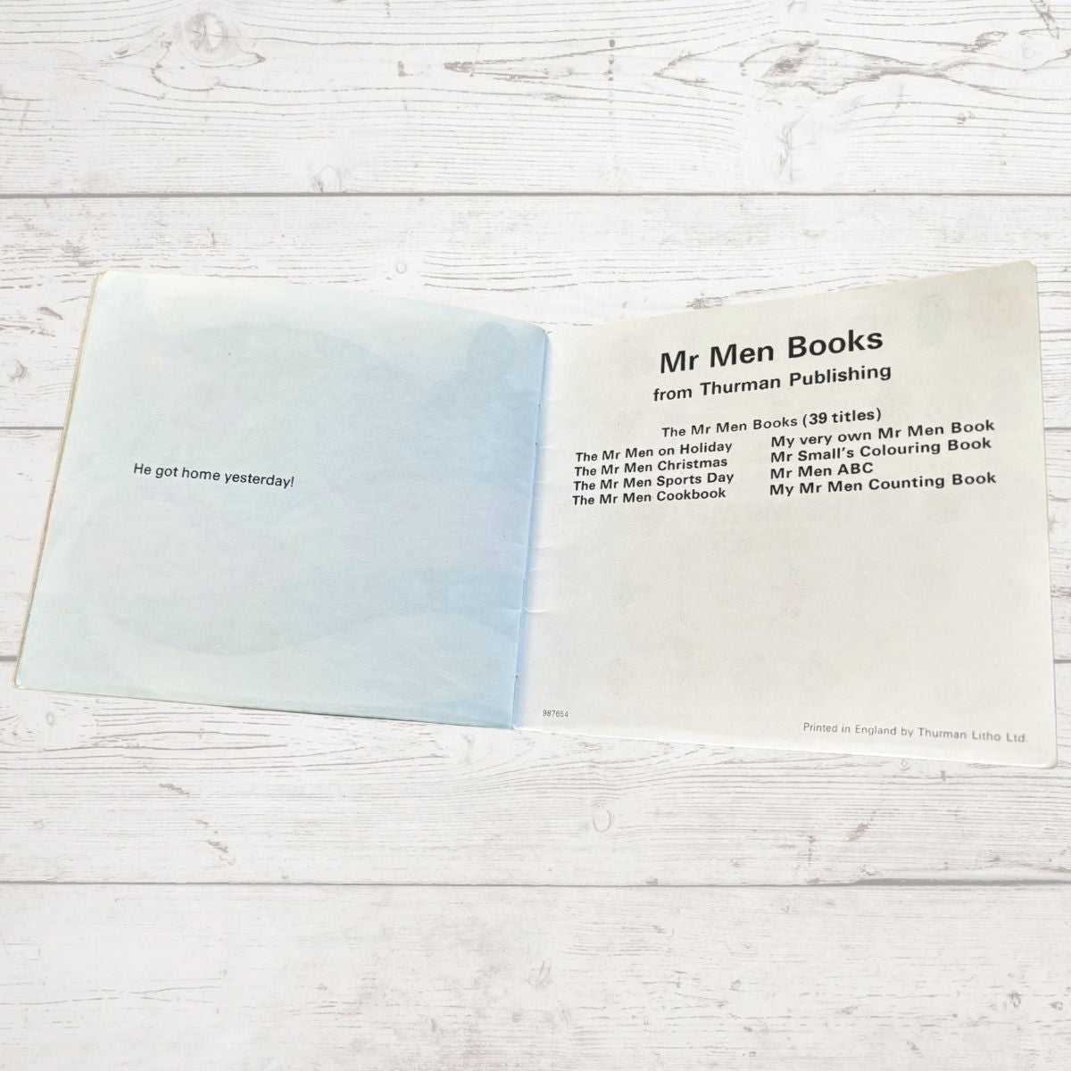 Mr Men books last page of text 