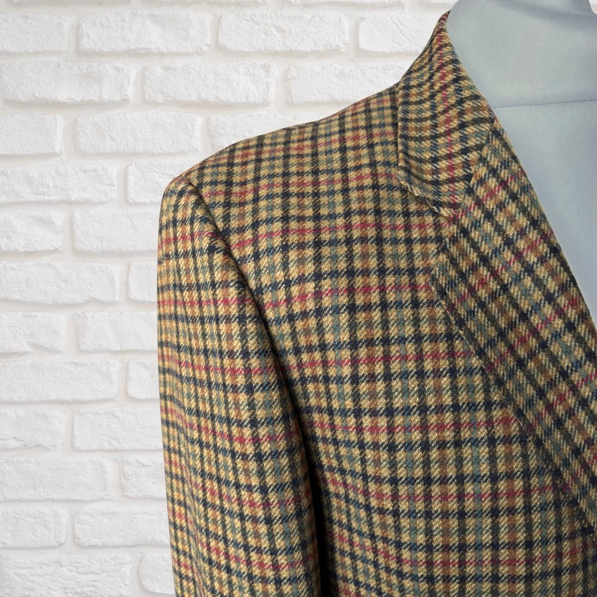 Classic Vintage Cacharel Checked Wool Italian made Blazer . Approx UK size M- L