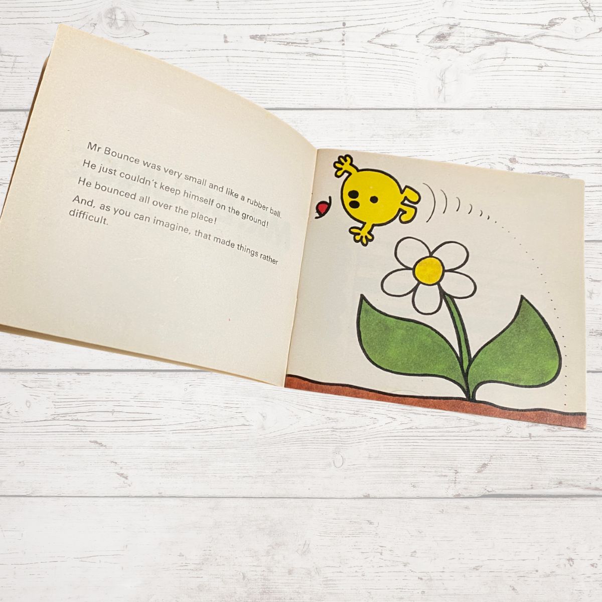 Mr. Bounce by Roger Hargreaves. Original 1970s The Mr Men series. 1976 edition.Great gift idea