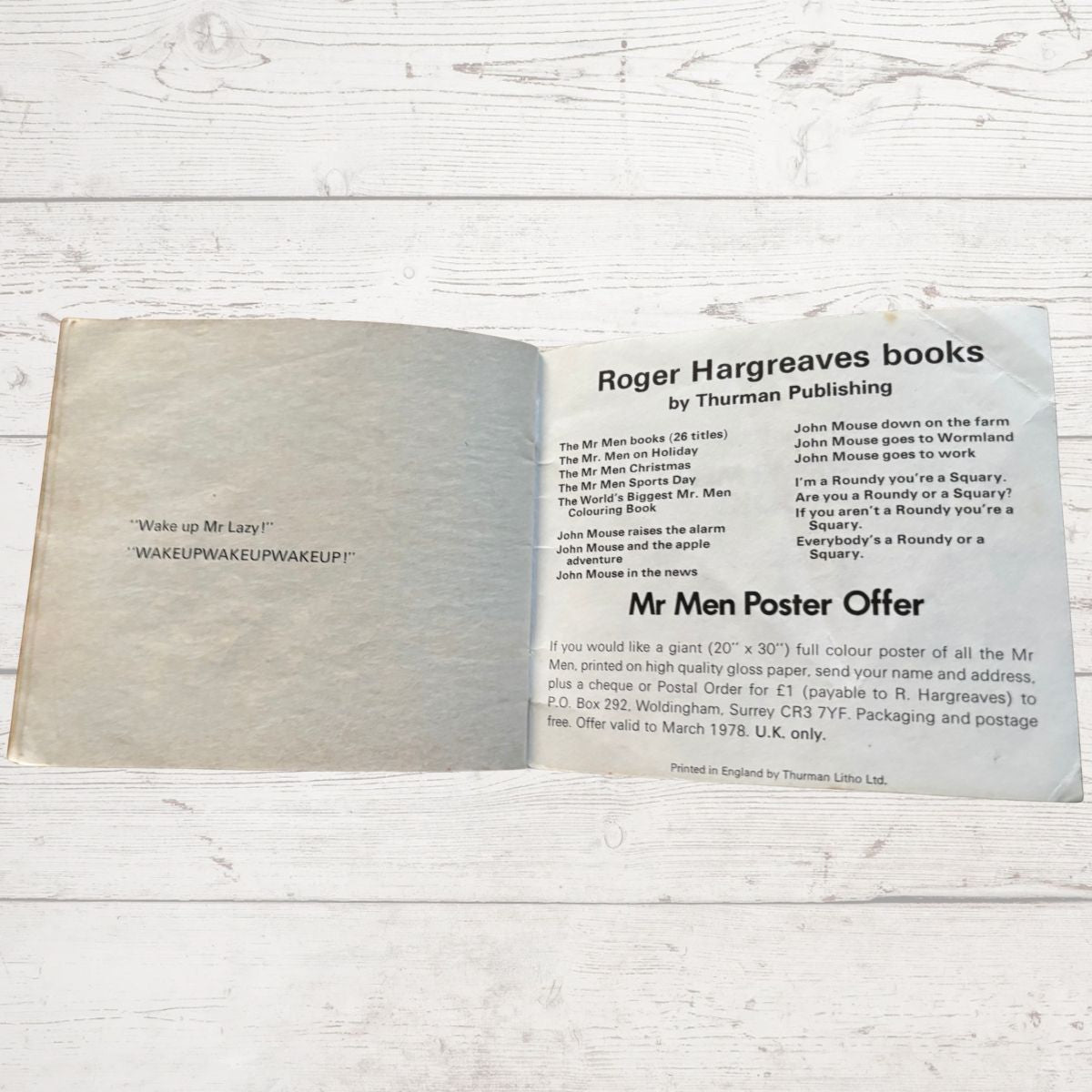 Last text page of Mr lazy 