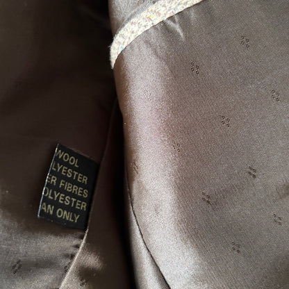 Vintage 1970s Centaur, British Made Herringbone Weave Wool Blend Blazer . Approx UK size M- L ( mens)