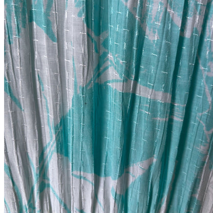 80s white and turquoise floral print Betty Barclay midi dress. Approx  U.K. size  12-14