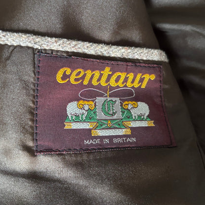 Vintage 1970s Centaur, British Made Herringbone Weave Wool Blend Blazer . Approx UK size M- L ( mens)