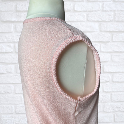60s sleeveless pink mod top. Vintage St. Michael. Approx UK size 12-14