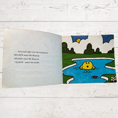 Mr Bounce in the duck pond