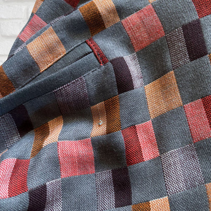 Timeless 80s Vintage Fit and Flare Checked Midi Dress. Approx UK size 12-14