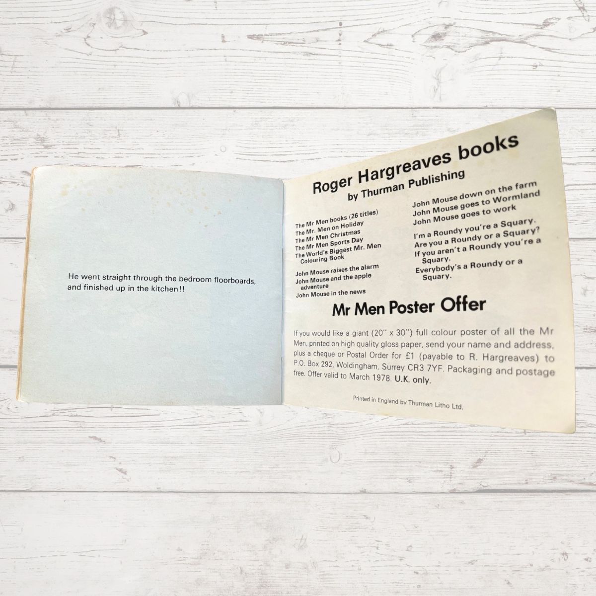 Last page of Mr Bounce text 