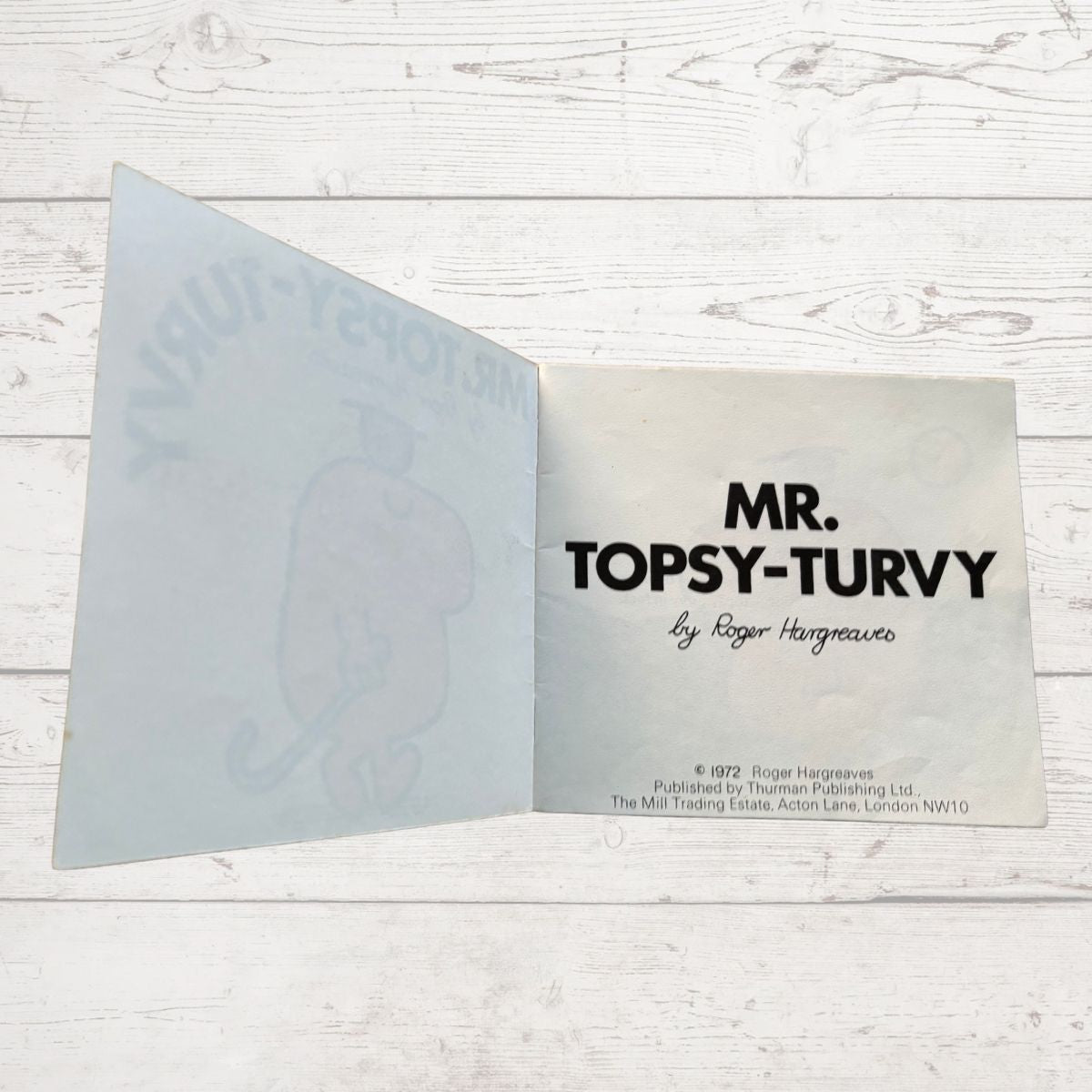 Text Mr Topsy - Turvy by Roger Hargreaves 