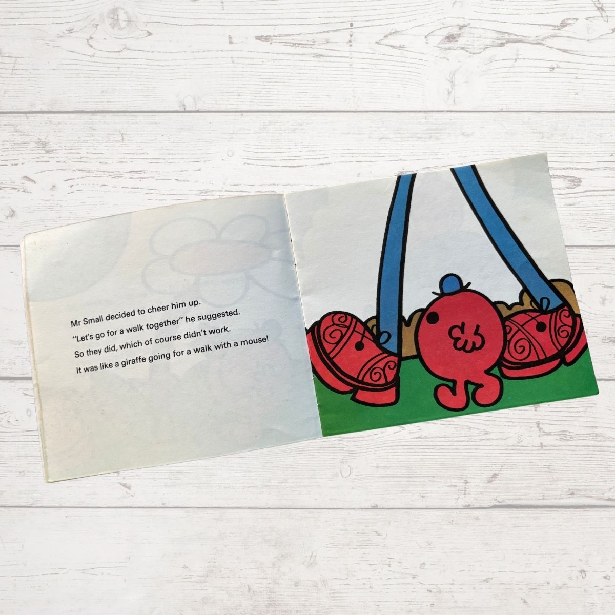 Mr Tall’s legs and Mr Small 