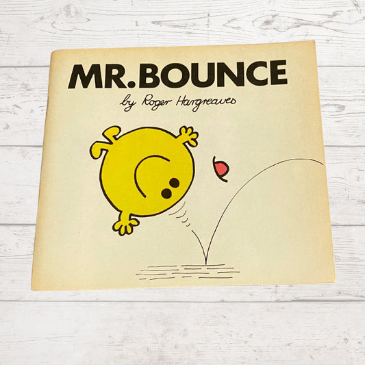 Mr. Bounce by Roger Hargreaves. Original 1970s The Mr Men series. 1976 edition.Great gift idea