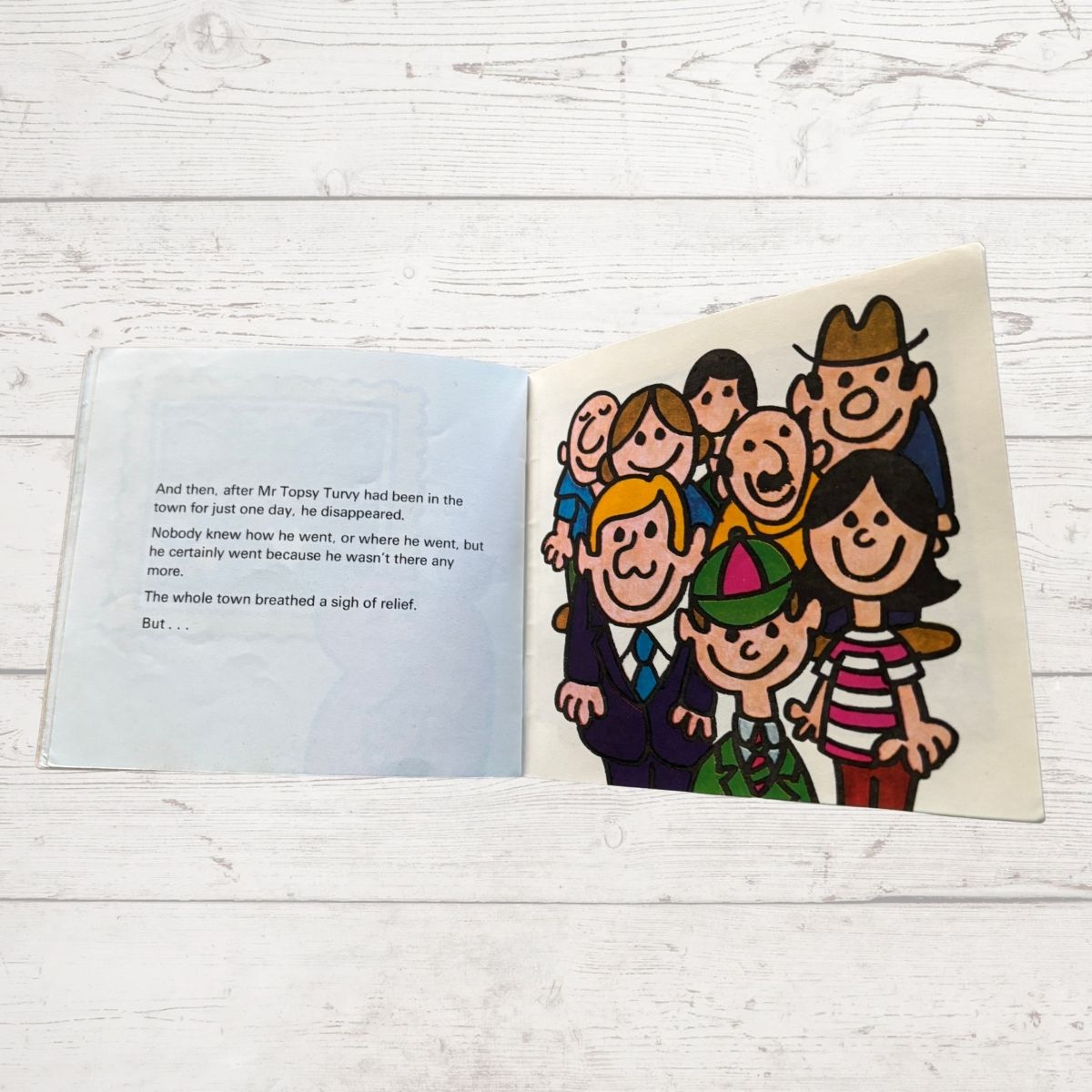 Cartoon of smiling people 