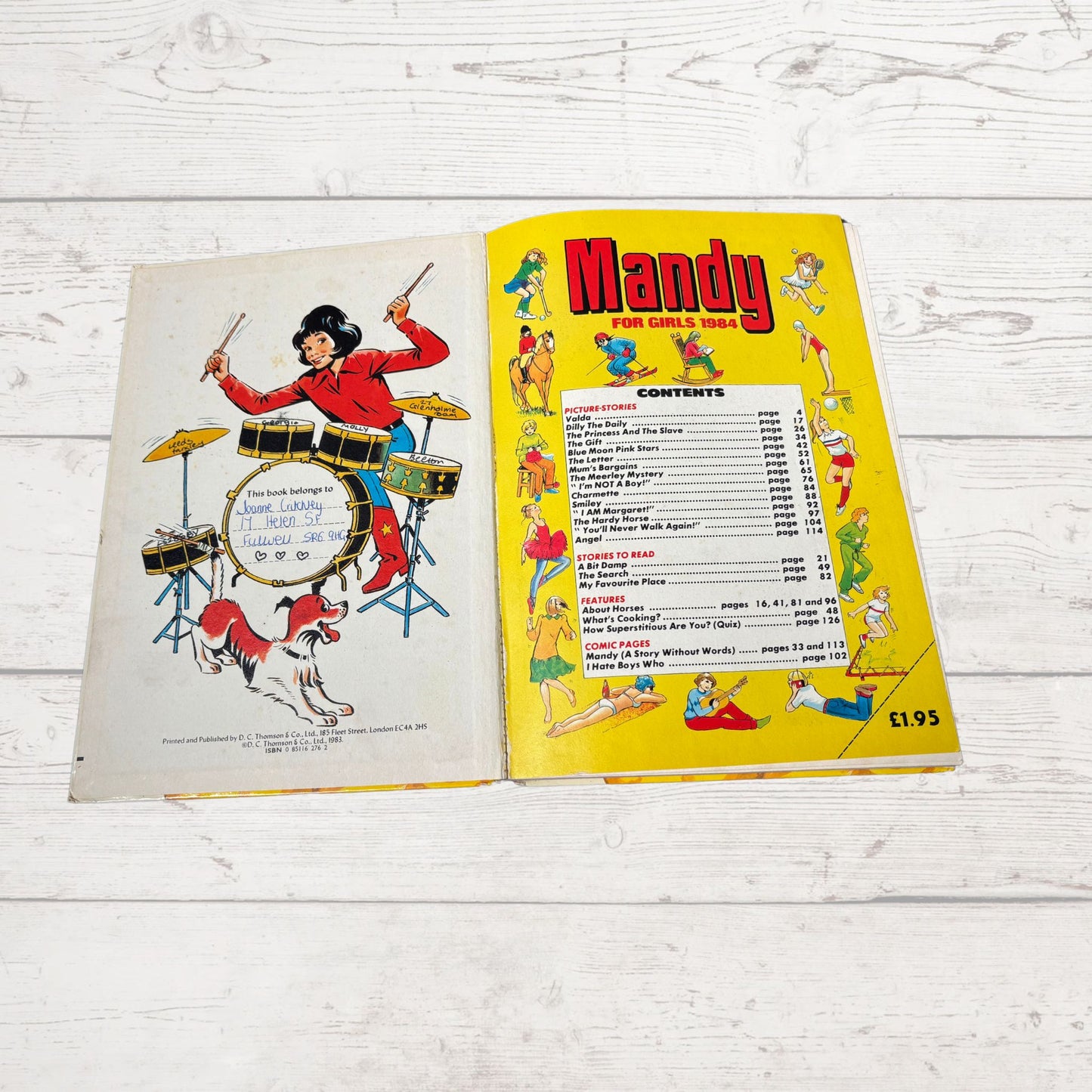 Vintage Mandy Annual 1984, full of fiction, features  and fun. Great gift idea
