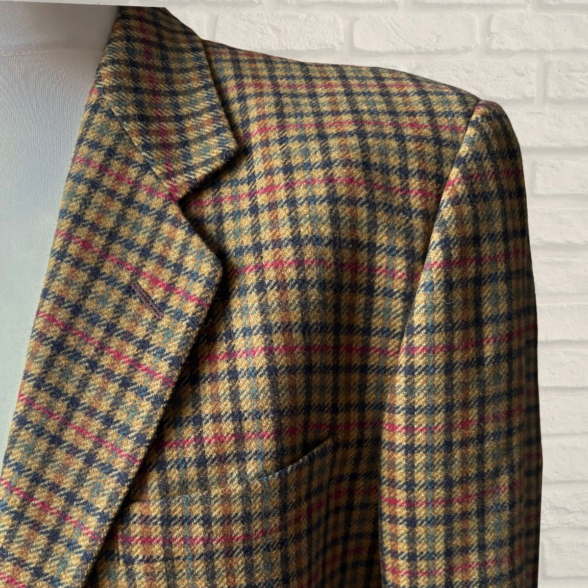 Classic Vintage Cacharel Checked Wool Italian made Blazer . Approx UK size M- L