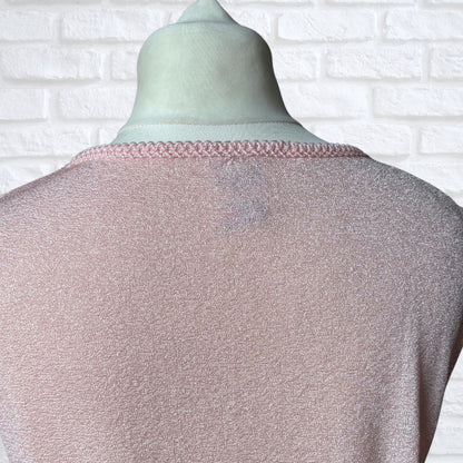 60s sleeveless pink mod top. Vintage St. Michael. Approx UK size 12-14