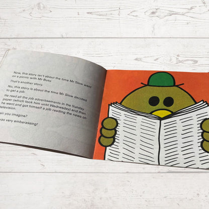 Mr. Slow by Roger Hargreaves. Original 1970s The Mr Men series. 1978 edition. Great gift idea
