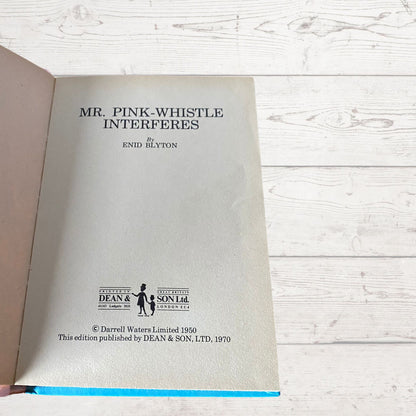 Mr Pink Whistle Interferes. 1970s Dean & son Hardback Book by Enid Blyton