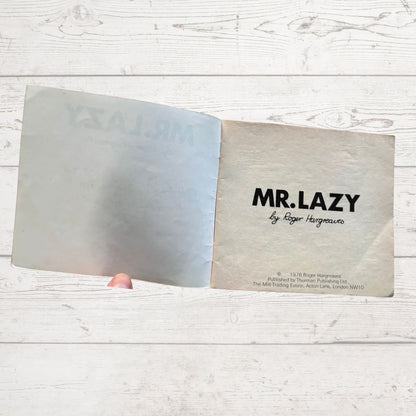 Mr Lazy by Roger Hargreaves text 