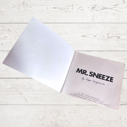 Mr. Sneeze by Roger Hargreaves. Original 1970s The Mr Men series.1971 edition