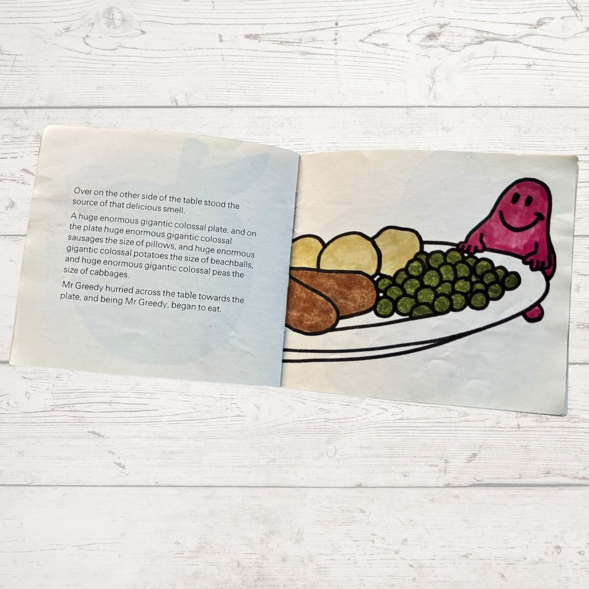 Big greedy with a giants plate of food 