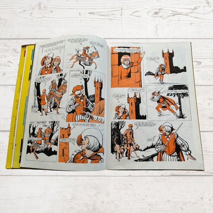 vintage Diana Annual 1974 story open on a white wood background 