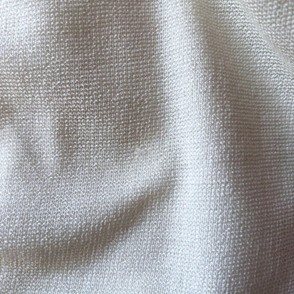 Vintage 80s Cream Fine Knit Midi Dress with Crochet Detail .Approx UK size 14-16