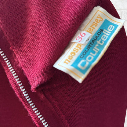 Vintage Dark Red 60s Mod Style Scooter Dress .Approx UK size 8-10